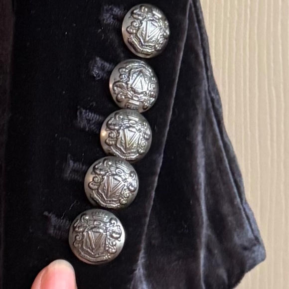 Veronica Beard Gaya Velvet Dickey Jacket in Navy - Picture 5 of 8